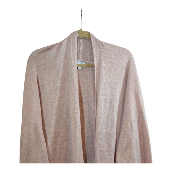 Nine West Pink Lightweight Drop Shoulder Open-front Longline Cardigan Women's 2X - Picture 2 of 6